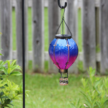 Load image into Gallery viewer, Hot Air Balloon Hanging Solar Lantern Small - Blue
