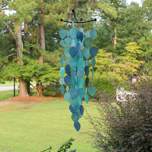 Load image into Gallery viewer, Capiz Wind Chime - Blue Paradise - Dyenamic Art
