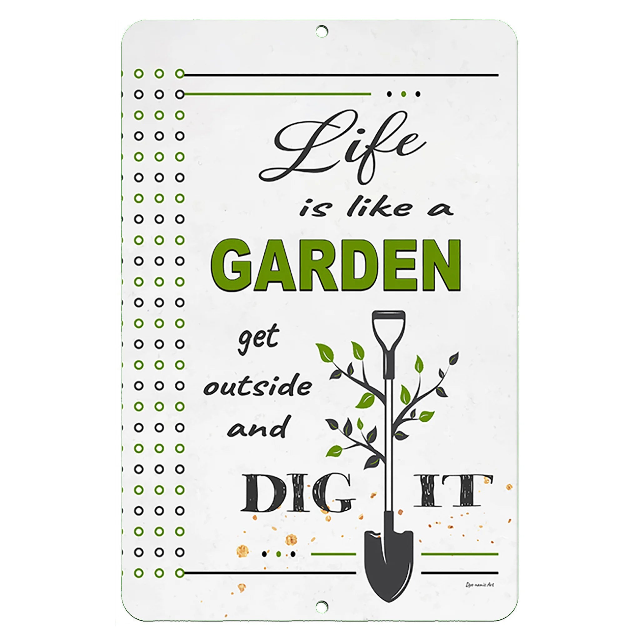 サイン入りGARDENS LIFE 【LIFE STYLE DESIGN】 Life is Like a Garden Sign - Positive Gardener Quote Metal Wall