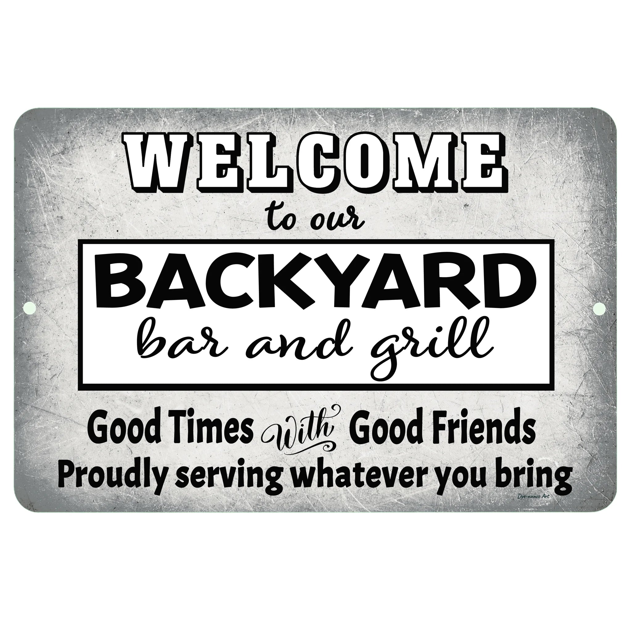 SICOHOME Welcome To Our Backyard Schild – 20,3x30,5 Cm, Lustige Garten-Deko, PVC, Mit Aufhängeband