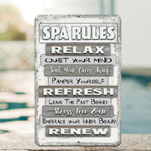 Load image into Gallery viewer, Dyenamic Art - Spa Rules - Hot Tub Metal Sign Swimming Pool Decoration
