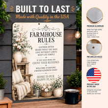 Load image into Gallery viewer, Farmhouse Rules Sign - Cozy Country Home Decor
