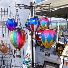 Load image into Gallery viewer, Hot Air Balloon Hanging Solar Lantern with Diamond Pattern - LED Garden Décor
