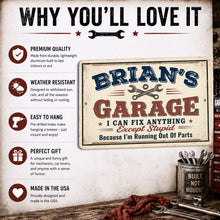 Load image into Gallery viewer, Personalized garage sign durable aluminum mechanic workshop decor
