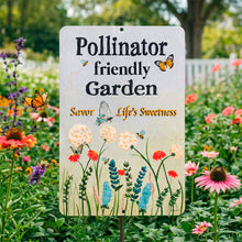 Load image into Gallery viewer, Pollinator Friendly Bee and Butterfly Garden Sign
