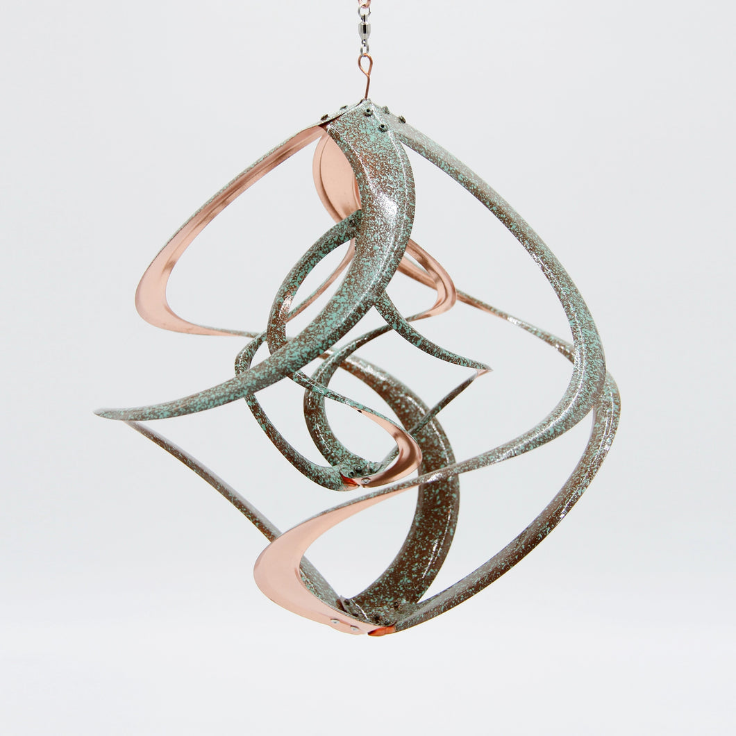 Cosmix Patina and Copper Finish Wind Spinner