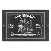 Load image into Gallery viewer, Apothecary Sign - Halloween Decor Metal Wall Art by Dyenamic Art Inc
