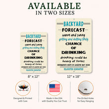 Load image into Gallery viewer, Lake Forecast Metal Sign – Funny Lake House &amp; Boating Decor
