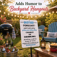 Load image into Gallery viewer, Lake Forecast Metal Sign – Funny Lake House &amp; Boating Decor
