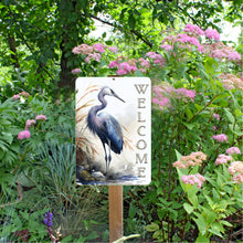 Load image into Gallery viewer, Blue Heron Welcome Sign - Beach Decor
