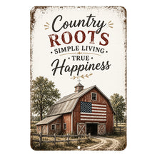 Load image into Gallery viewer, Country Roots Sign – Rustic Farmhouse Barn Wall Decor
