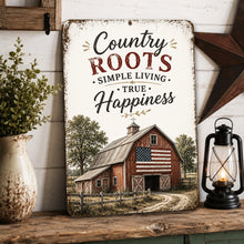 Load image into Gallery viewer, Country Roots Sign – Rustic Farmhouse Barn Wall Decor
