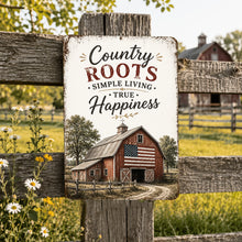Load image into Gallery viewer, Country Roots Sign – Rustic Farmhouse Barn Wall Decor
