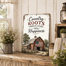 Load image into Gallery viewer, Country Roots Sign – Rustic Farmhouse Barn Wall Decor
