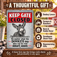 Load image into Gallery viewer, Thoughtful gift image for funny donkey sign with gift ideas for donkey lovers, farmers, ranchers, and stable owners
