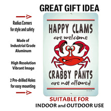 Load image into Gallery viewer, Dyenamic Art beach-themed sign with product details, highlighting its high-resolution print, durable aluminum construction, and pre-drilled mounting holes for easy display.
