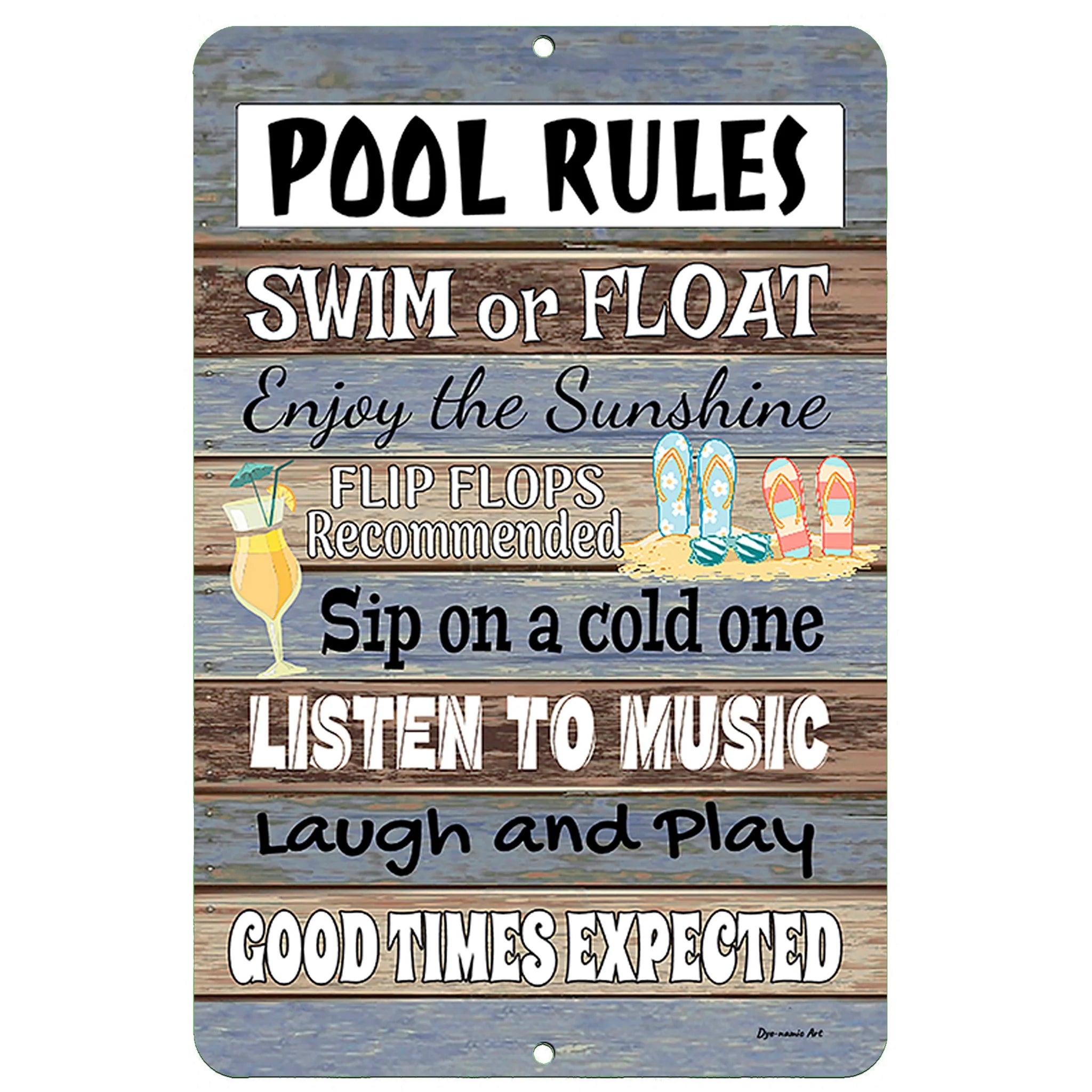 No Jumping Or Diving Pool Sign Funny Pool Rules Metal Sign - No Diving ...