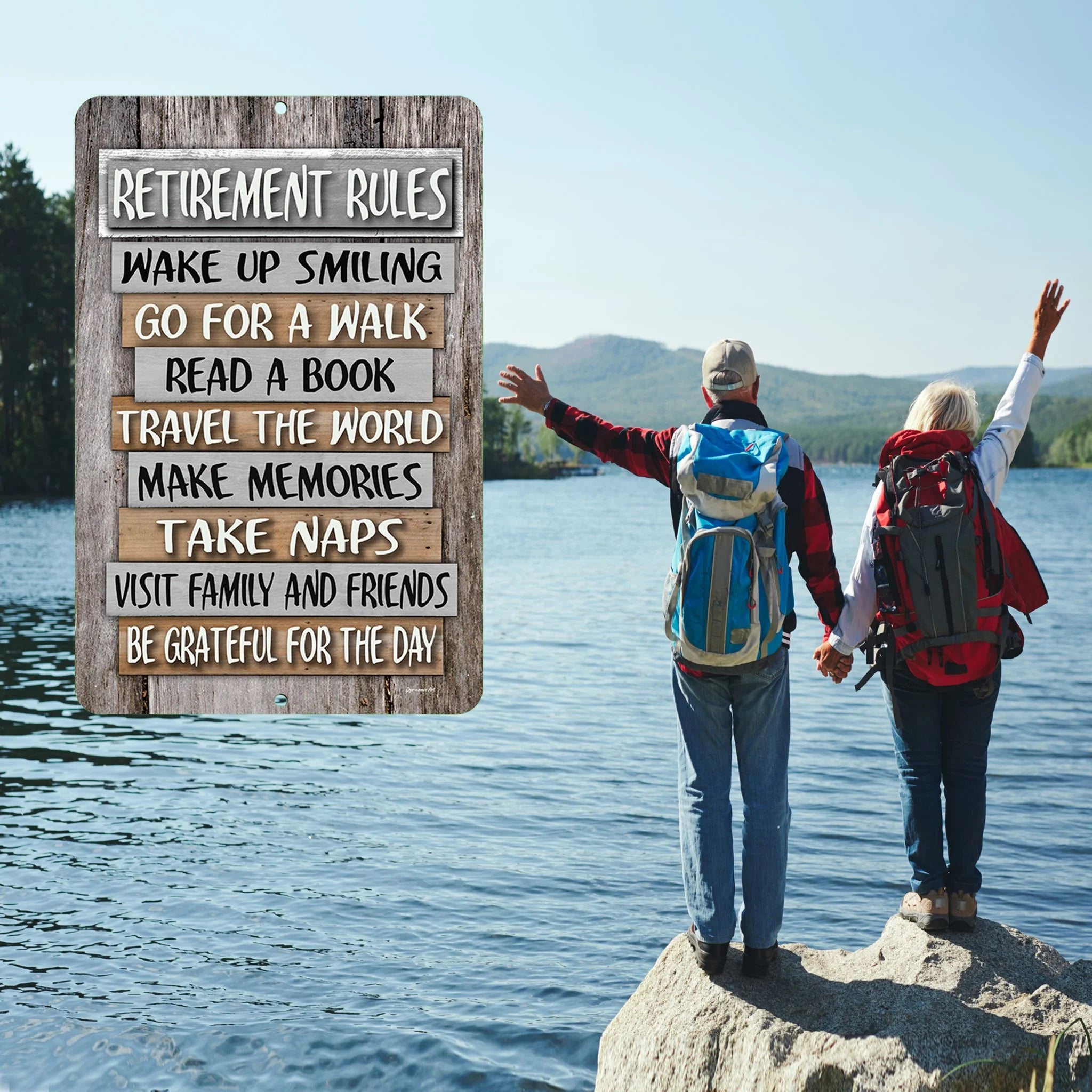 Retirement Rules Metal Sign - Heartwarming Retiree Gift