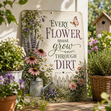 Load image into Gallery viewer, Cottage garden sign displayed among blooming flowers with farmhouse botanical decor styling
