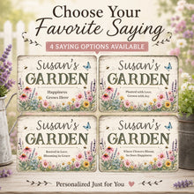 Load image into Gallery viewer, Personalized Garden Sign - Floral Cottage Garden Decor
