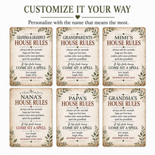Load image into Gallery viewer, Nana’s House Rules Sign - Grandma Family Wall Decor
