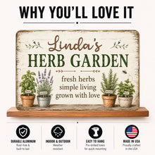 Load image into Gallery viewer, Why You’ll Love It personalized herb garden sign feature graphic
