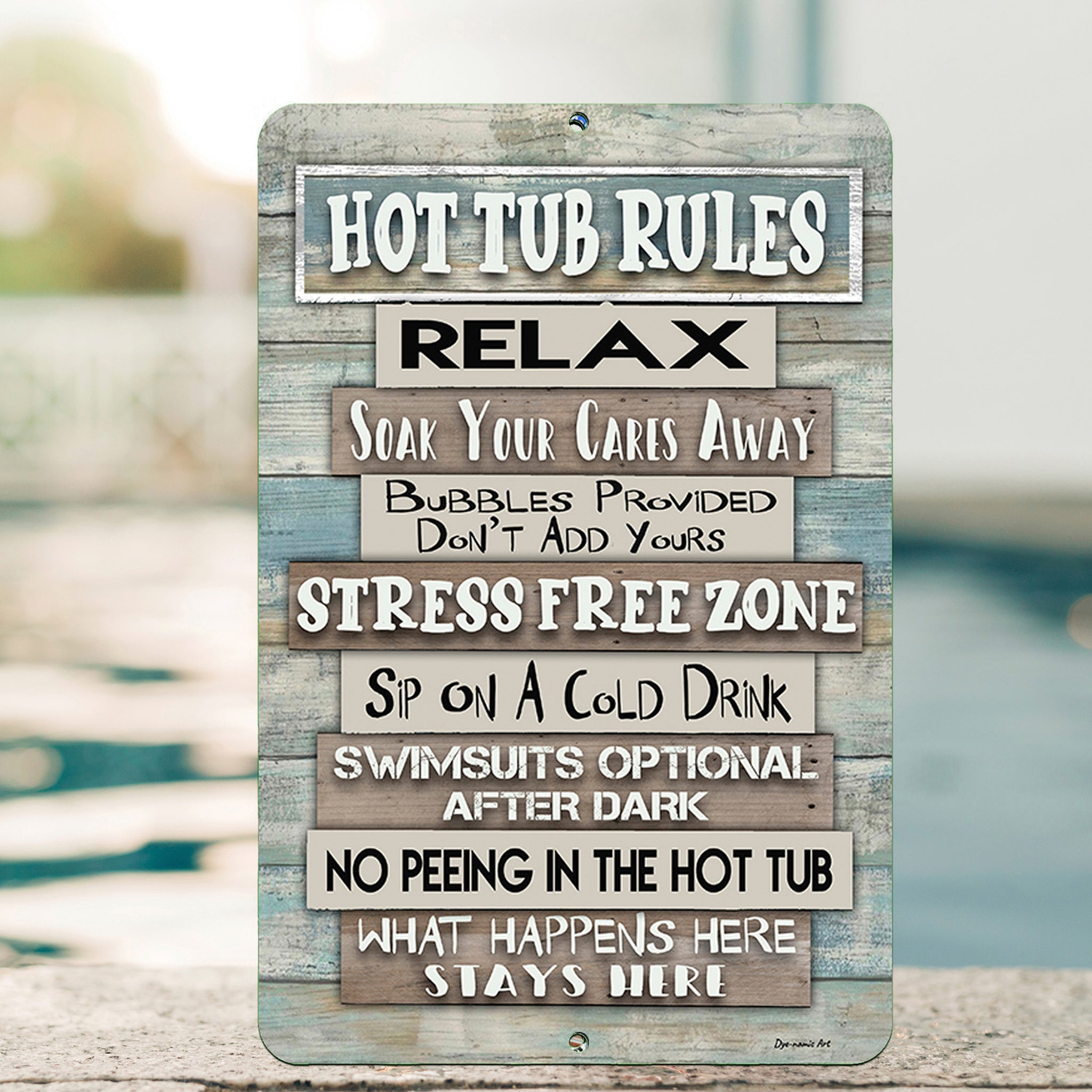 Custom Hot Tub Sign, Personalized Deck Decor, Fun Sign Factory