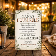 Load image into Gallery viewer, Nana’s House Rules Sign - Grandma Family Wall Decor
