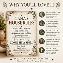 Load image into Gallery viewer, Nana’s House Rules Sign - Grandma Family Wall Decor
