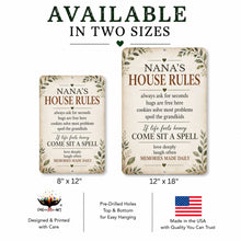 Load image into Gallery viewer, Nana’s House Rules Sign - Grandma Family Wall Decor
