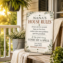 Load image into Gallery viewer, Nana’s House Rules Sign - Grandma Family Wall Decor
