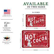 Load image into Gallery viewer, Old Fashioned Hot Cocoa metal sign available in 12 x 8 and 18 x 12 sizes
