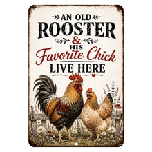 Load image into Gallery viewer, Funny Rooster Sign - Favorite Chick Farmhouse Kitchen Decor
