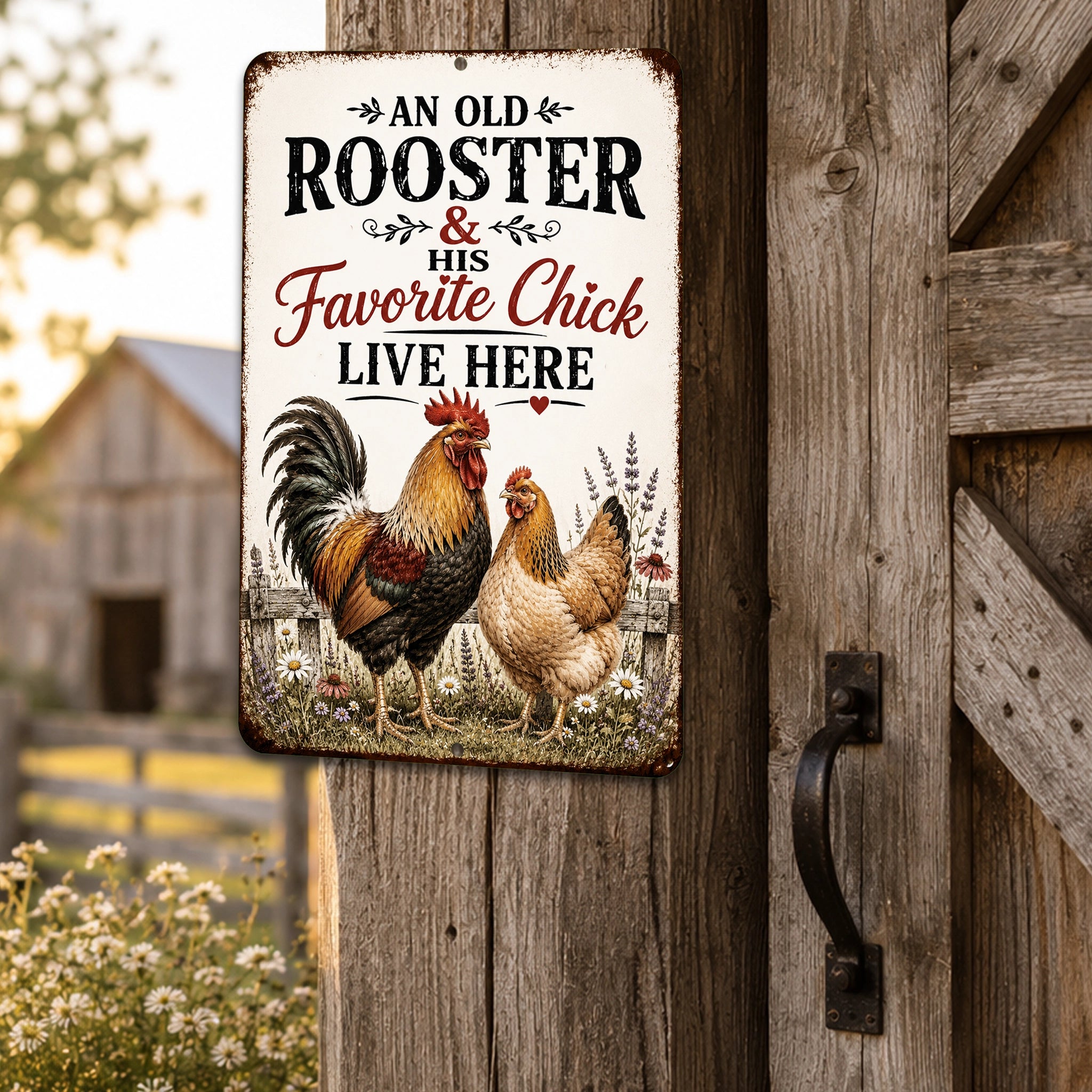 Funny Rooster Sign - Favorite Chick Farmhouse Kitchen Decor
