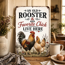Load image into Gallery viewer, Funny Rooster Sign - Favorite Chick Farmhouse Kitchen Decor
