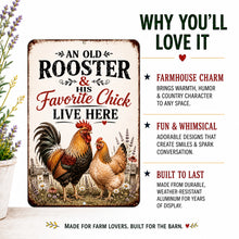 Load image into Gallery viewer, Funny Rooster Sign - Favorite Chick Farmhouse Kitchen Decor
