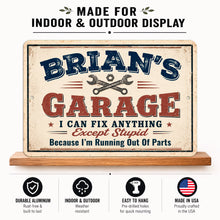 Load image into Gallery viewer, Personalized mechanic garage sign with vintage automotive design
