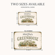 Load image into Gallery viewer, Personalized Greenhouse sign available in multiple sizes for indoor and outdoor display
