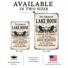 Load image into Gallery viewer, Personalized Lake House sign available in multiple sizes for lake house wall decor
