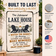 Load image into Gallery viewer, Rust-resistant aluminum Lake House sign made in the USA for indoor and outdoor display
