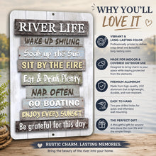 Load image into Gallery viewer, River Life Sign – Rustic River House Wall Decor
