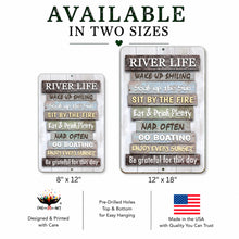 Load image into Gallery viewer, River Life Sign – Rustic River House Wall Decor
