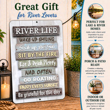 Load image into Gallery viewer, River Life Sign – Rustic River House Wall Decor
