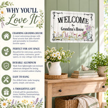 Load image into Gallery viewer, Why You’ll Love It graphic for personalized Grandma sign with aluminum construction and easy hanging
