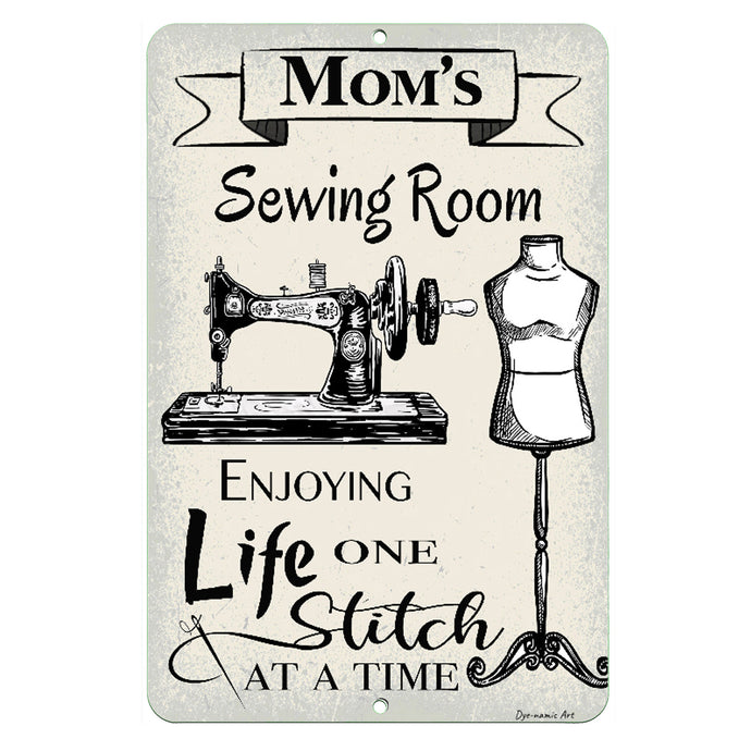 Dyenamic Art - Personalized Sewing Room Quote Sign - Craft Name Sign for Seamstress